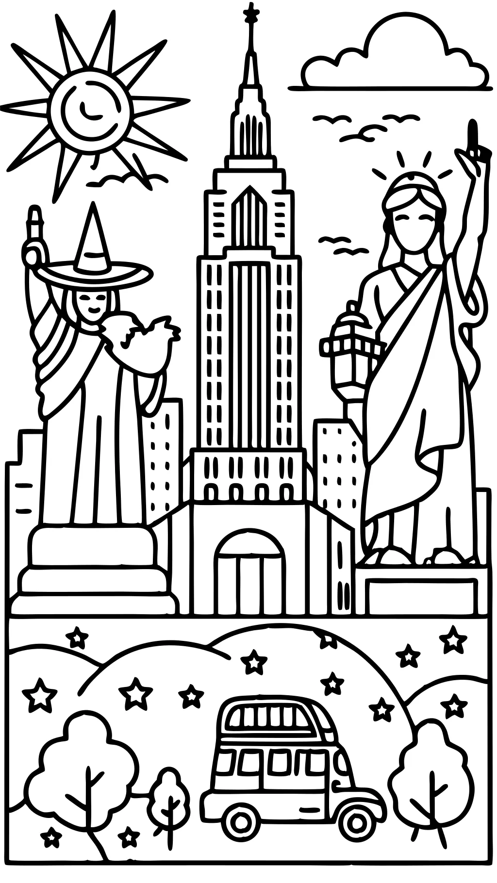 coloring pages new york